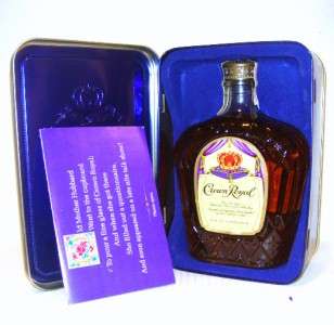 Crown Royal Canadian Whiskey sealed w/box Vintage 1979  