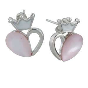  Pink Heart Crown Earrings Re Stud Think Support Breast 