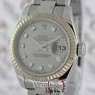 Rolex Datejust Lady 179174 Stainless Steel Oyster Band Diamond Dial 
