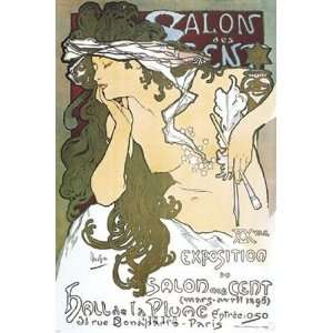  Salon des Cent by Alphonse Mucha 8x11: Kitchen & Dining