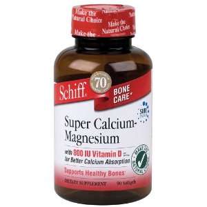  Schiff Super Calcium Magnesium with Vitamin D 90 Softgels 