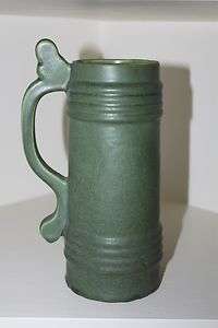 Hampshire Pottery Grueby Green Curdled Glaze Tankard Beer Stein 