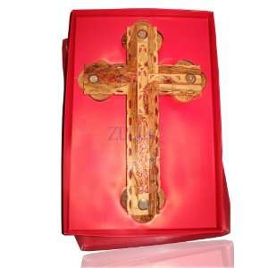   Wood Cross With Many Carvings And Holy Land Items: Everything Else