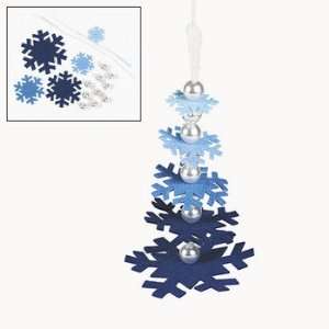  Blue Snowflake Layered Ornament Craft Kit   Adult Crafts 