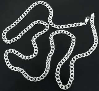   Inch Solid Stainless Steel 6mm Cuban Link Chain Hip Hop Curb Necklace