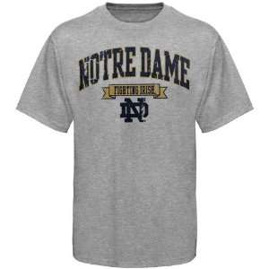  Notre Dame Fighting Irish Team Ribbon T Shirt   Ash 