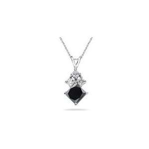   62 0.70) Cts Black & White Diamond Pendant in Platinum Jewelry