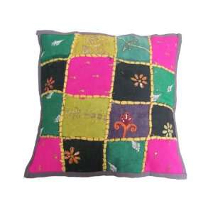  1 PC Vintage Style Patch Work Indian Sofa Cushion Cover 