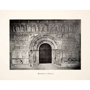  1909 Print Portal Doorway Ripoll Church Monastery Santa 