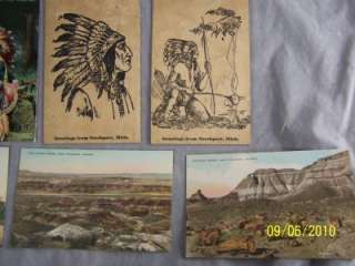 Vintage Native American Indian Postcards RPPC Lot of 13  