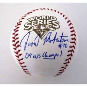 David Robertson Signed 2009 World Series Baseball 09 WS Champs JSA 