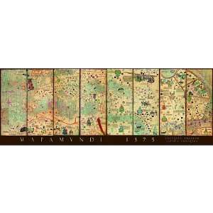  World Map, 1375,Cresques Abraham (1000 pc panormic puzzle 