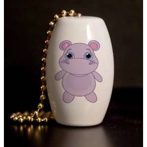  Cute Little Hippo Porcelain Fan / Light Pull: Home 