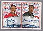 2009 topps rookie premiere dual auto michael crabtree darrius heyward