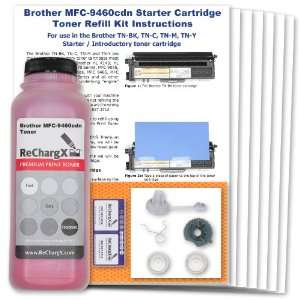  Brother MFC 9460cdn Starter Magenta Toner Refill Kit 