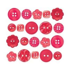  Doodlebug Boutique Buttons 20/Pkg Ladybug; 3 Items/Order 