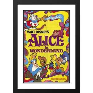  Alice in Wonderland 32x45 Framed and Double Matted Movie 