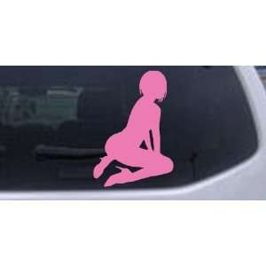 Pink 2.8in X 4in    Sexy Girl Silhouettes Car Window Wall Laptop Decal 