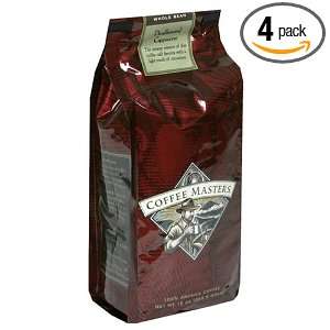 Coffee Masters Flavored Coffee, Cappuccino Decaffeinated, Whole Bean 