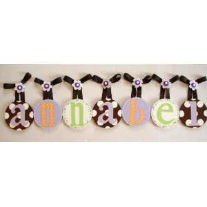  Annabels Hand Painted Round Wall Letters: Home & Kitchen