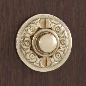  Encircled Round Doorbell   Polished Brass