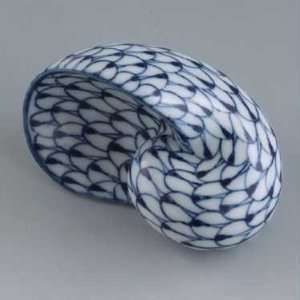  Andrea By Sadek Porcelain Blue Net Oval Seashell: Patio 