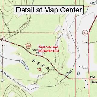  USGS Topographic Quadrangle Map   Sacheen Lake, Washington 