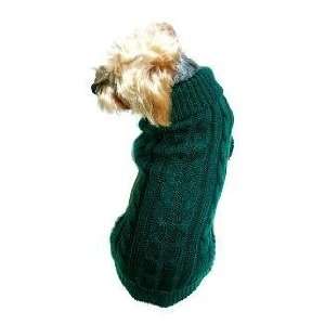  FOREST GREEN CABLE KNIT: Pet Supplies