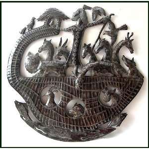  Noahs Ark Metal Art Sculpture   23 x 23 Home & Kitchen