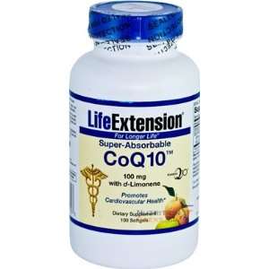Life Extension Super Absorbable CoQ10 100mg, 100 Softgel