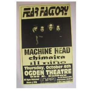 Fear Factory Machine Head Handbill Poster Band Shot