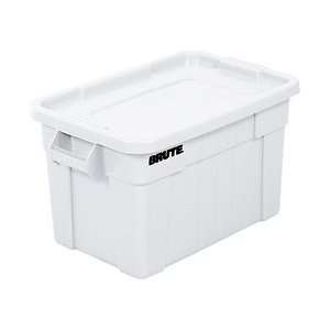  White Brute Totes with Lid, 18 x 28 x 15
