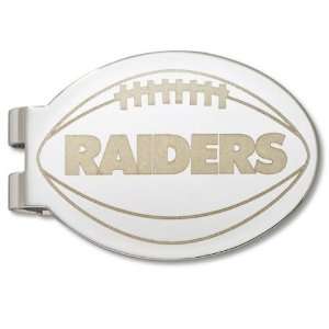   Raiders Silver Plated Laser Engraved Money Clip: Sports & Outdoors