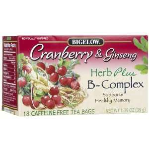 Bigelow Herb Plus Cranberry & Ginseng Grocery & Gourmet Food
