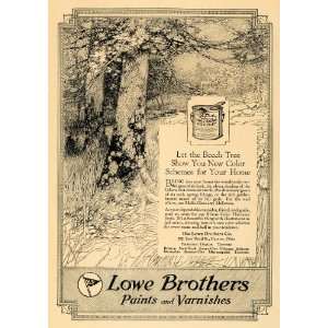   Ad Lowe Brothers Paint Varnish Beech Tree Dayton   Original Print Ad