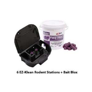 EZ Klean Rodent Station CASE (6 stations) with 4 lb Fastrac Blox 