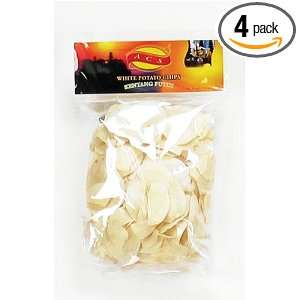 ACS White Potatoe Crackers (Gadung), 3.5000 Ounce (Pack of 4)  