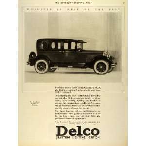  1925 Ad Delco Lighting Ignition Buick Brougham 5 Passenger 