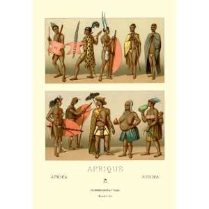  Ten African Tribe Members 24x36 Giclee