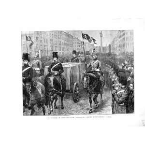   1872 Funeral Lord Mayo Carlisle Bridge Guards Horses
