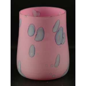  Pink Colored Watercolor Votive Candle Holder Vase Pretty 