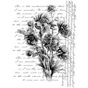  Penny Black Rubber Stamp 3.5X4.5 Words Like Flowers 