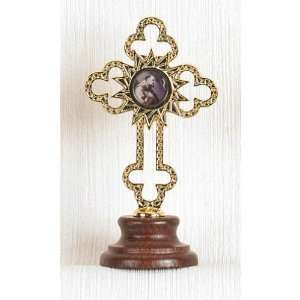   Third Class Relic Cross of St. Francis on Wood Base 4