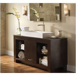 MTI Whirlpools Vanities FNVC60NT 60 Vanity With Glass Shelves Without 