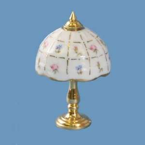 Dollhouse Miniature Crosshatch Table Lamp by Reutter 