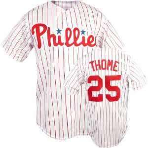 Jim Thome White Majestic MLB Home Scarlet Replica Philadelphia 