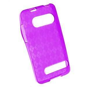  Transparent Purple Checkers Crystal Skin for HTC EVO 4G 