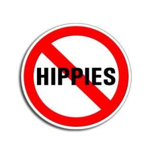  NO HIPPIES   Window Bumper Laptop Sticker Automotive