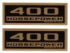Chevrolet 400 Horsepower Valve Cover Decal Set