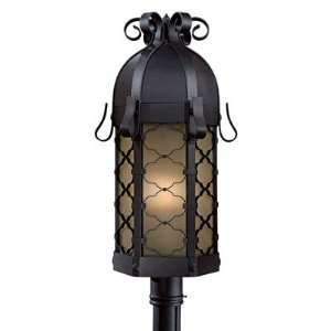  Montalbo One Light Outdoor Post Lantern in Black: Home 